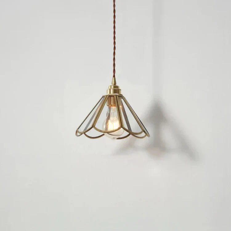 Messing glas pendelleuchte