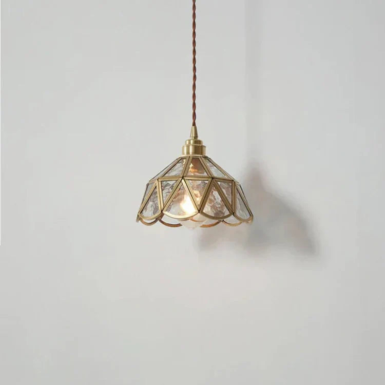 Messing glas pendelleuchte