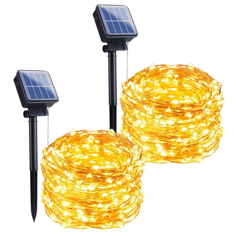 Solar-lichterketten für den außenbereich | wasserdichte solar-gartenleuchten