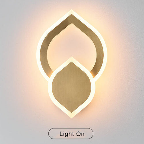 Colorlicht - moderne led-wandlampe in blattform