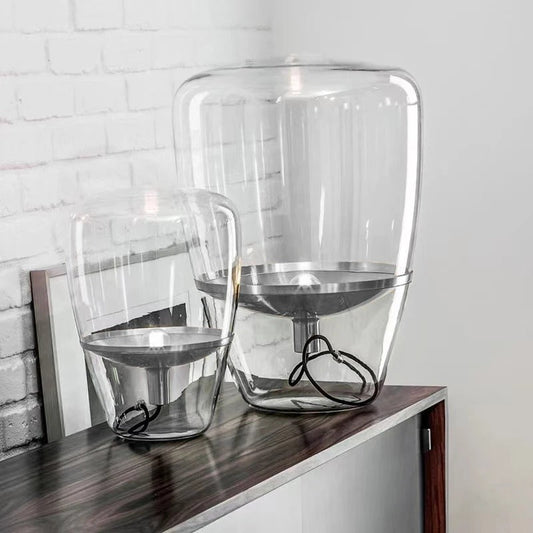 Tischlampe aus glas für das wohnzimmer – elegante innenbeleuchtung