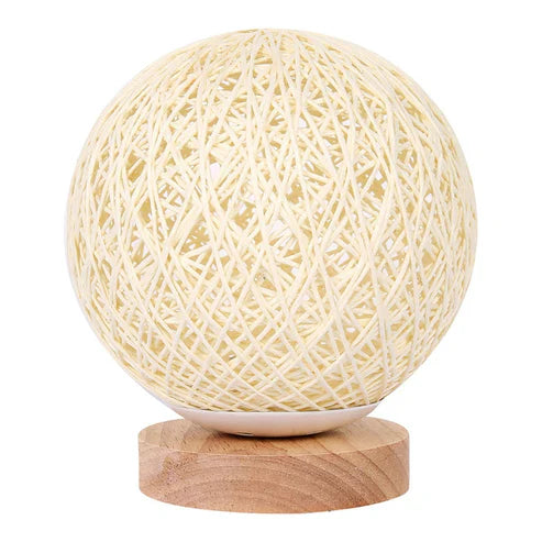 MoonLuxe | handgefertigte dimmbare rattan-tischlampe