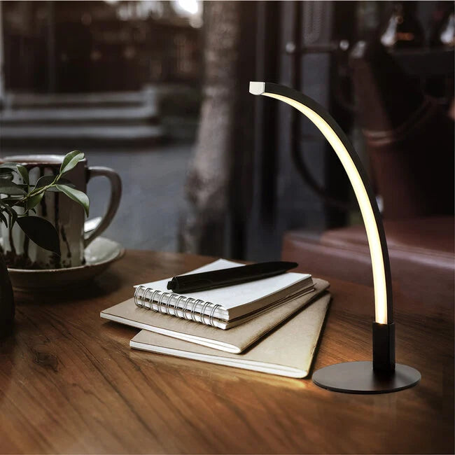 Moderne tischleuchte schwarz inkl. led - finn