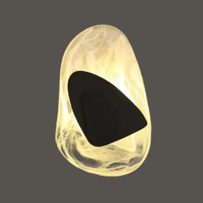 Kreative moderne led-wandleuchte aus glas