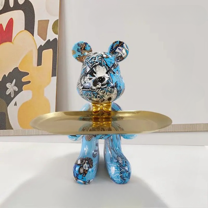 Craftbear - bärenstatue mit tablett