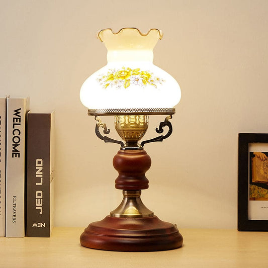 Glowsophie – urnen-tischlampe in rot und braun