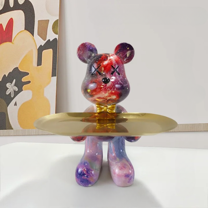 Craftbear - bärenstatue mit tablett