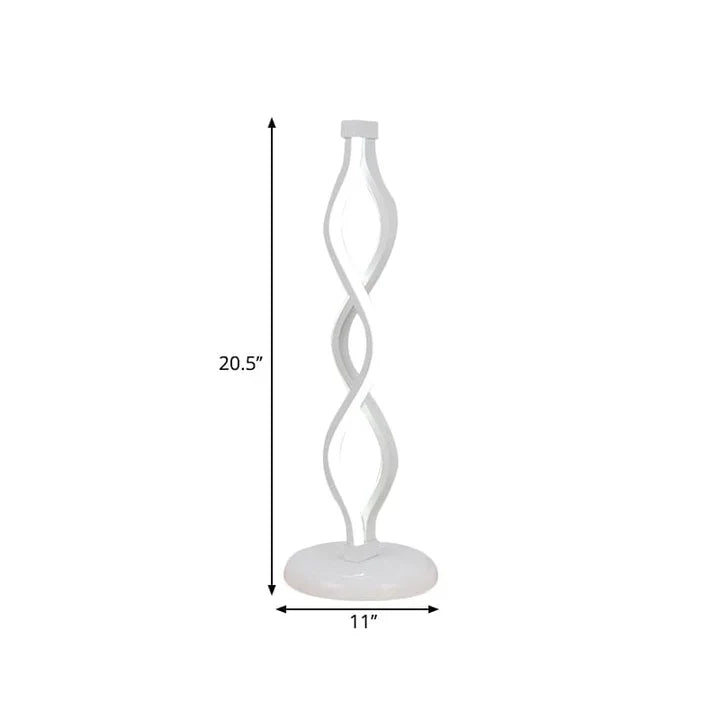 LightElegance - weibe spiralförmige led-tischlampe