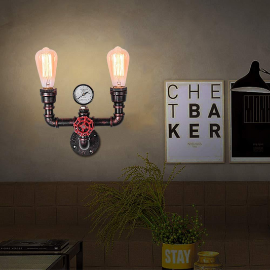GlowSophie - urn tischlampe in rot und braun