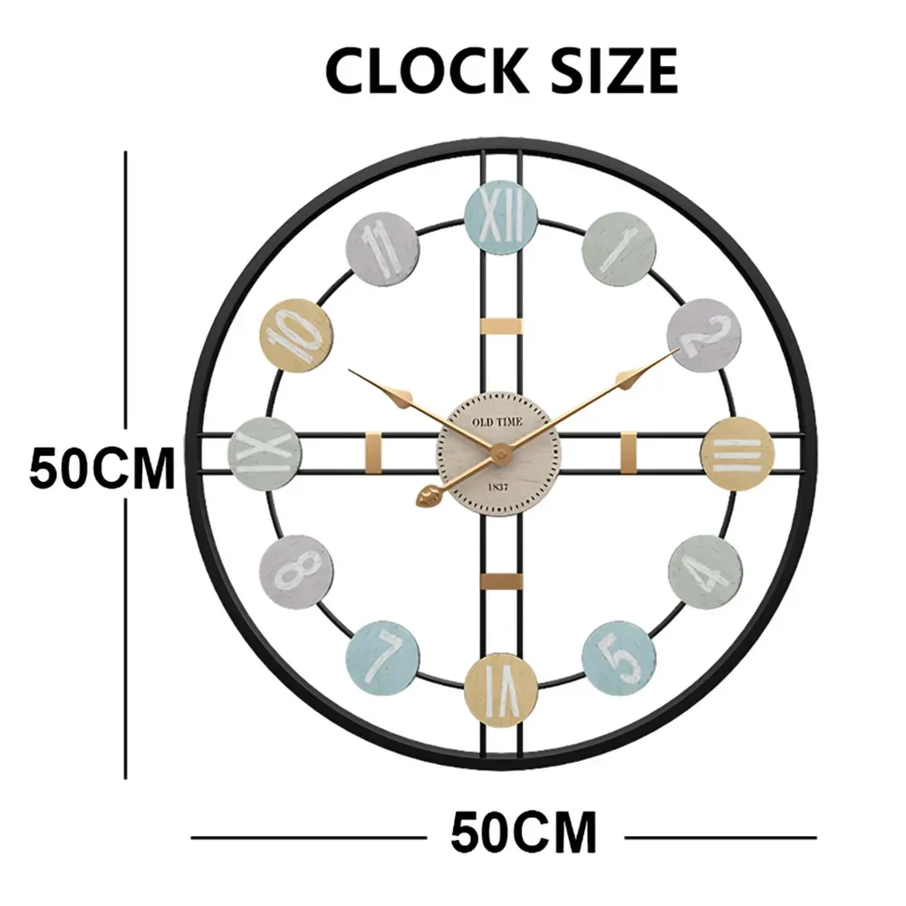 RetroDelight - Vintage-Wanduhr aus Metall