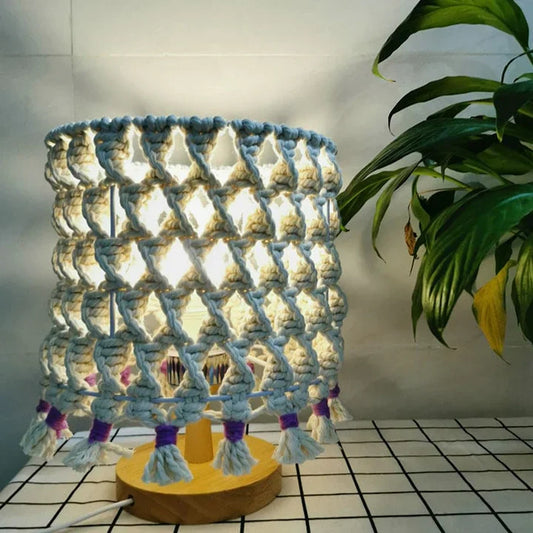 LightWave - nachtlampe aus geflochtenem seil
