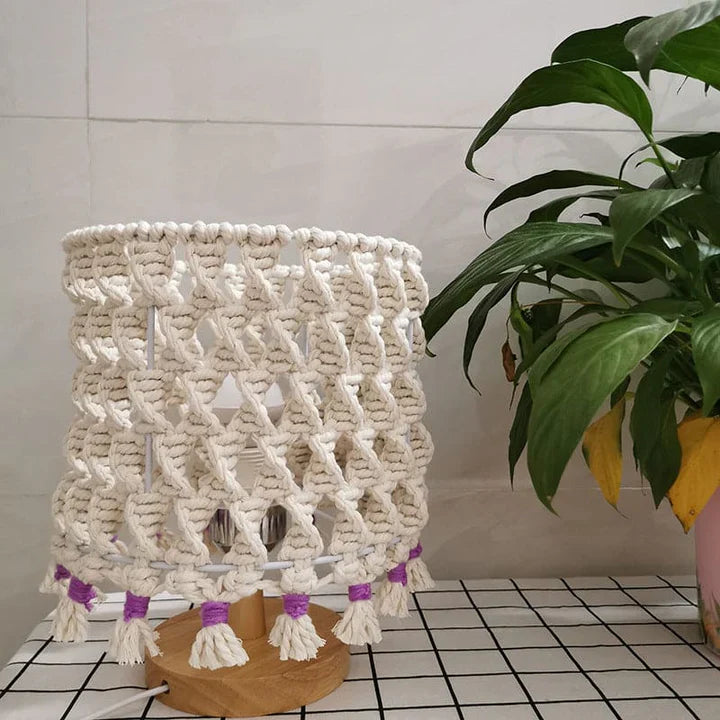 LightWave - nachtlampe aus geflochtenem seil