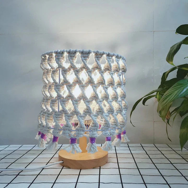 LightWave - nachtlampe aus geflochtenem seil