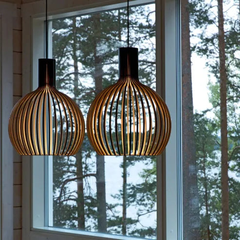 Bambus designer vogelkäfig lampe japanisch kreativ restaurant octo pendelleuchten