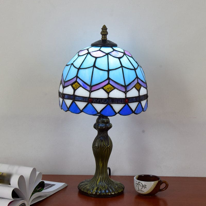LuxGlow - elegante mediterrane tischlampe aus glas
