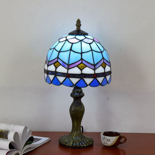 LuxGlow - elegante mediterrane tischlampe aus glas