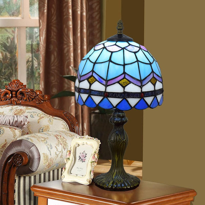 LuxGlow - elegante mediterrane tischlampe aus glas