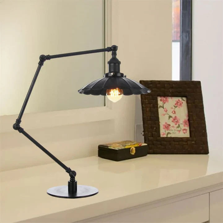 LichtStijl – verstellbare vintage-lampe mit geformtem metallschirm