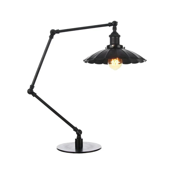 LichtStijl – verstellbare vintage-lampe mit geformtem metallschirm