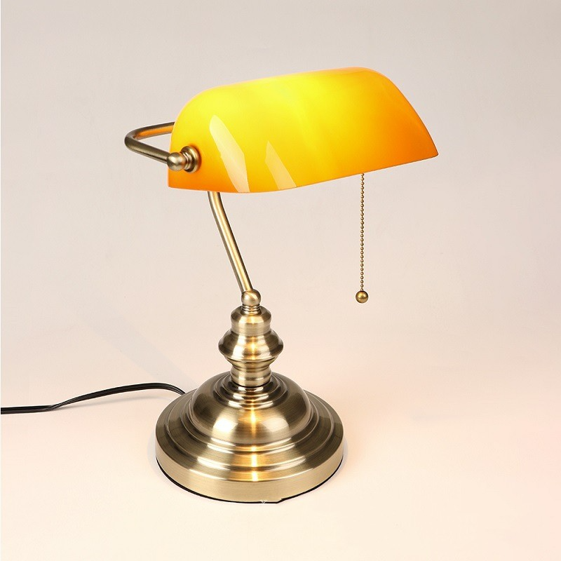 NostalGlow - retro mini schreibtischlampe metall/glas