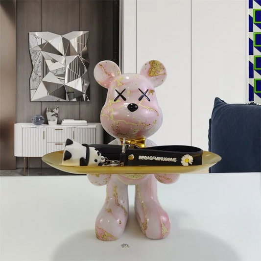 Craftbear - bärenstatue mit tablett