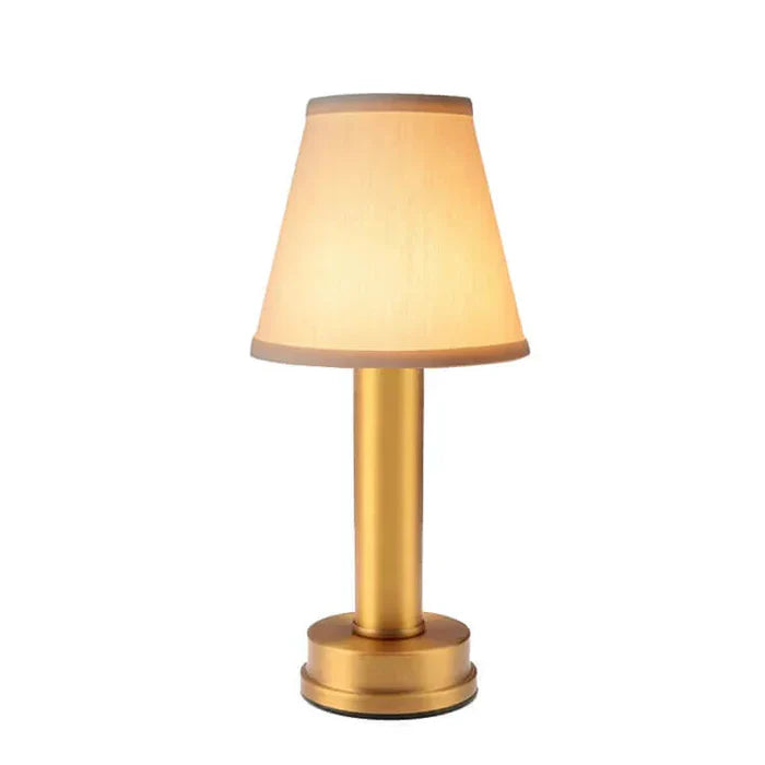Kabellose led-tischlampe aus seidenmetall