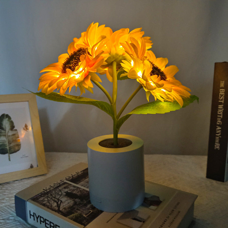 Schimmernde sonnenblumenlampe