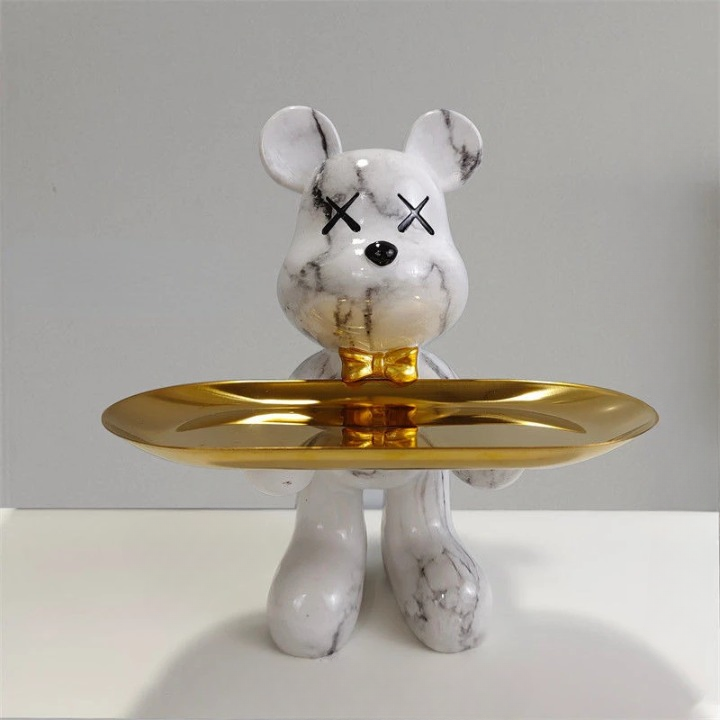 Craftbear - bärenstatue mit tablett