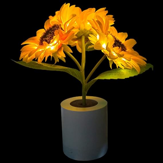 Schimmernde sonnenblumenlampe