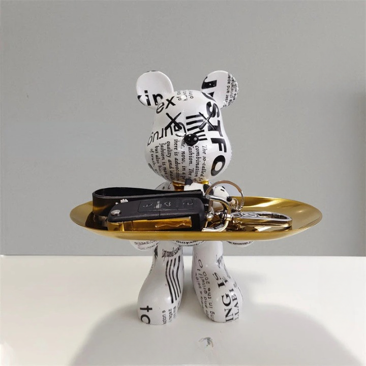 Craftbear - bärenstatue mit tablett