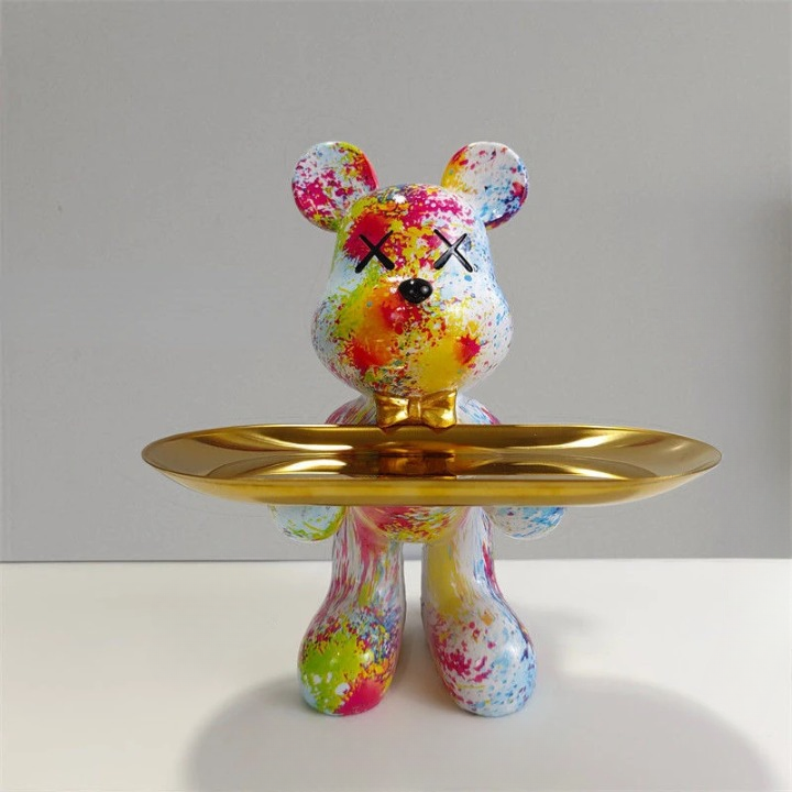 Craftbear - bärenstatue mit tablett
