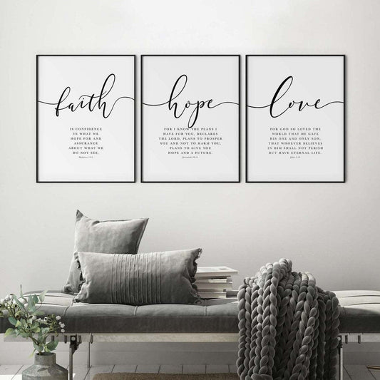 Dekorative bibel-leinwand mit aquarellblumen & segen