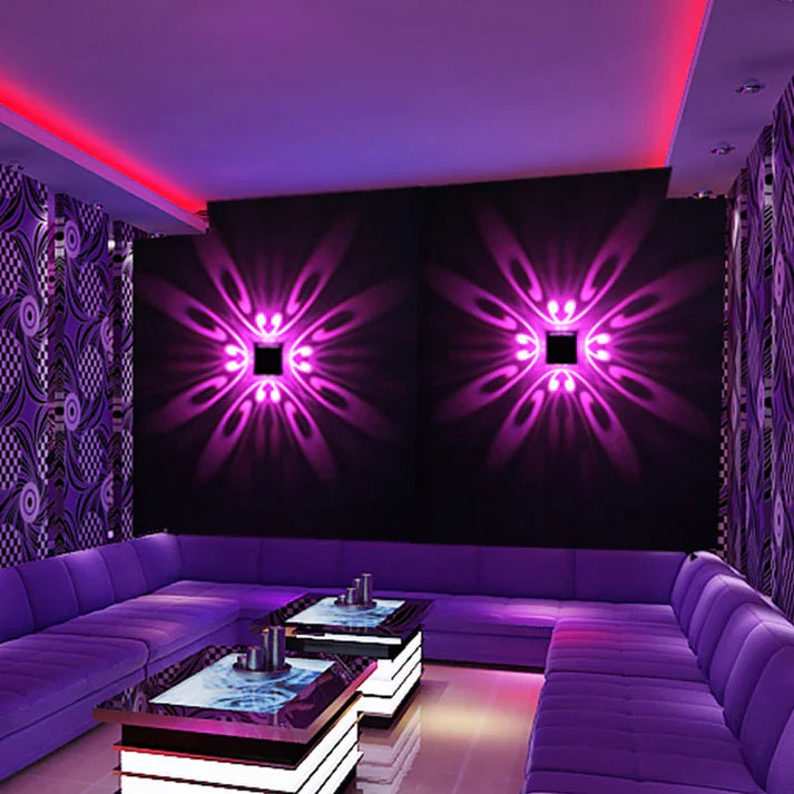 Wandmontierte led-lampe