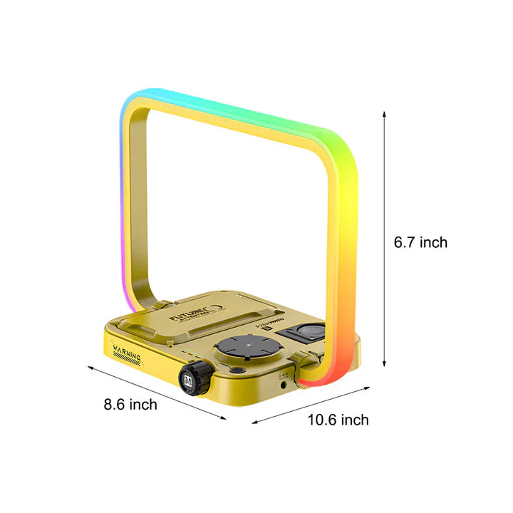 TechGlow – 3-in-1-tischlampe mit kabellosem ladegerät, rgb-beleuchtung und timer