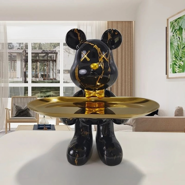 Craftbear - bärenstatue mit tablett