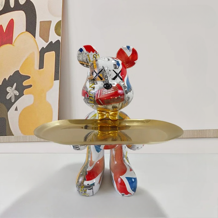 Craftbear - bärenstatue mit tablett