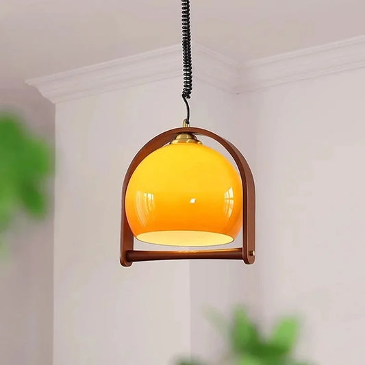 Vintage bauhaus holz pendelleuchten