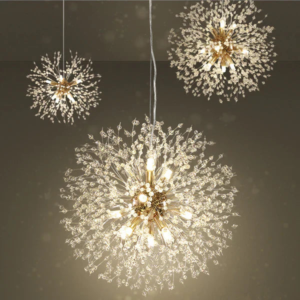 LED-pendelleuchte aus kristall
