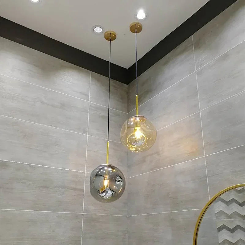 Bubblyglow – led-kronleuchter aus blasenglas