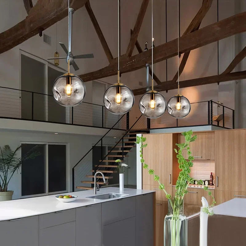 Bubblyglow – led-kronleuchter aus blasenglas