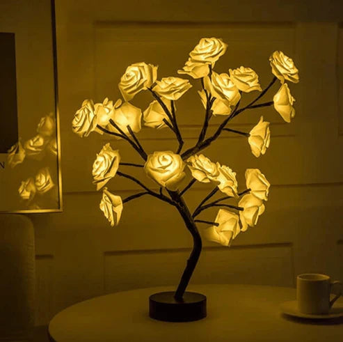 Charming rose tree - kabellose led akku tischlampe wohnzimmer