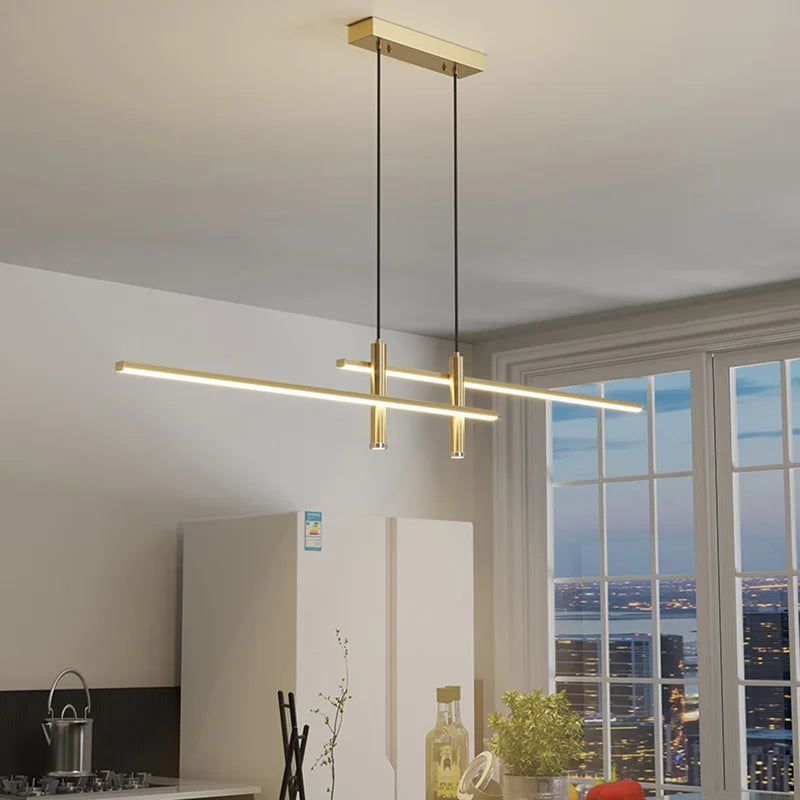 Linearglow – moderner minimalistischer kronleuchter für das esszimmer