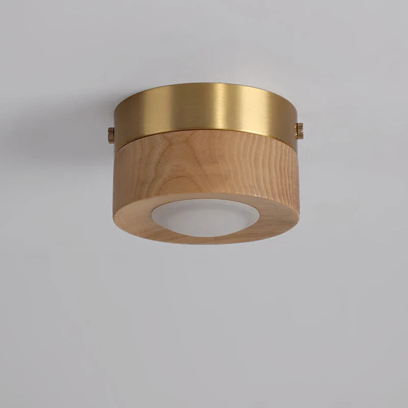 WoodenGlow - walnuss-deckenleuchte mit LED-flutlicht