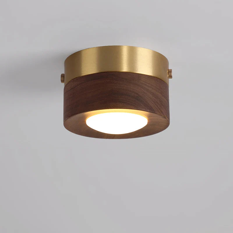 WoodenGlow - walnuss-deckenleuchte mit LED-flutlicht