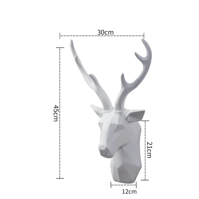 Majesticstag - 3D-hirschkopfstatue