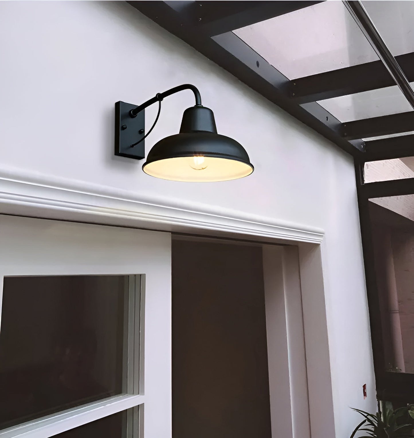 Aisle iron wall lamp - antike vintage scheunenlampe - schwarze industrielle wandleuchte