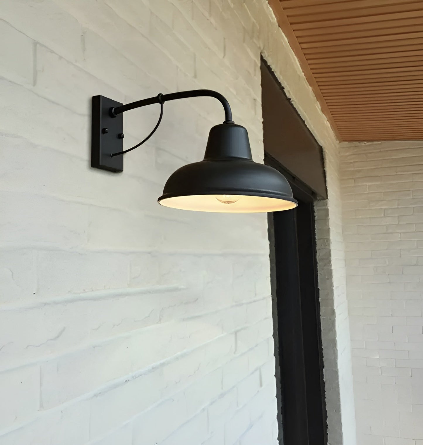 Aisle iron wall lamp - antike vintage scheunenlampe - schwarze industrielle wandleuchte
