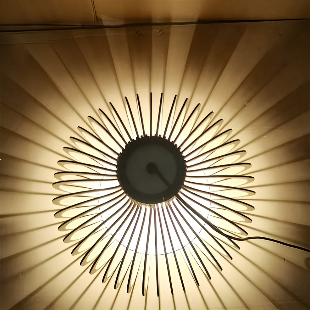 CageGlitz pendelleuchte - vintage-inspirierte holz-hängeleuchte