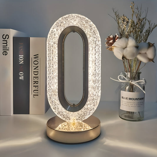 Kristall-tischlampe - luxuriöse kristall-tischlampe - ovale LED-tischlampe