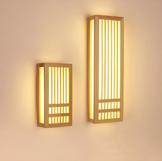 Doaglow japanische wandlampe aus holz – moderne japanische beleuchtung aus holz und acryl